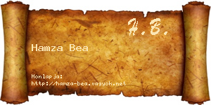 Hamza Bea névjegykártya